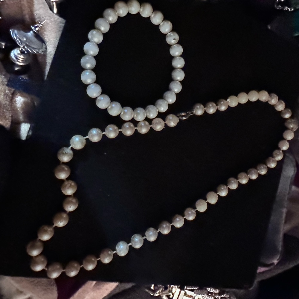 Starborn 8mm Pink Natrolite Beaded Elastic Bracelet& necklace